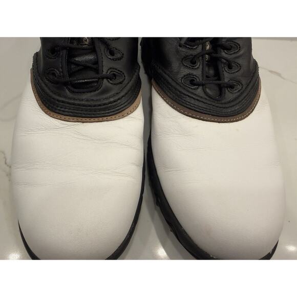 FootJoy Contour Series Golf Shoes Mens 10m White Black Spiked Leather Lace Up main image 6